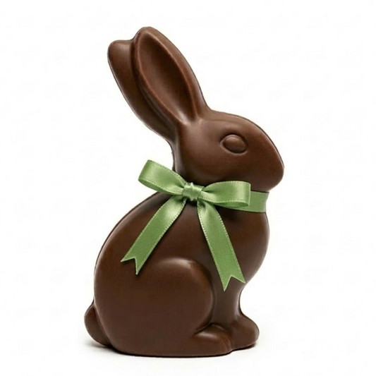 Smooth Chocolate Bunny - Edelweiss Chocolates - Gourmet Premium Handmade Chocolates made in Beverly Hills and Los Angeles
