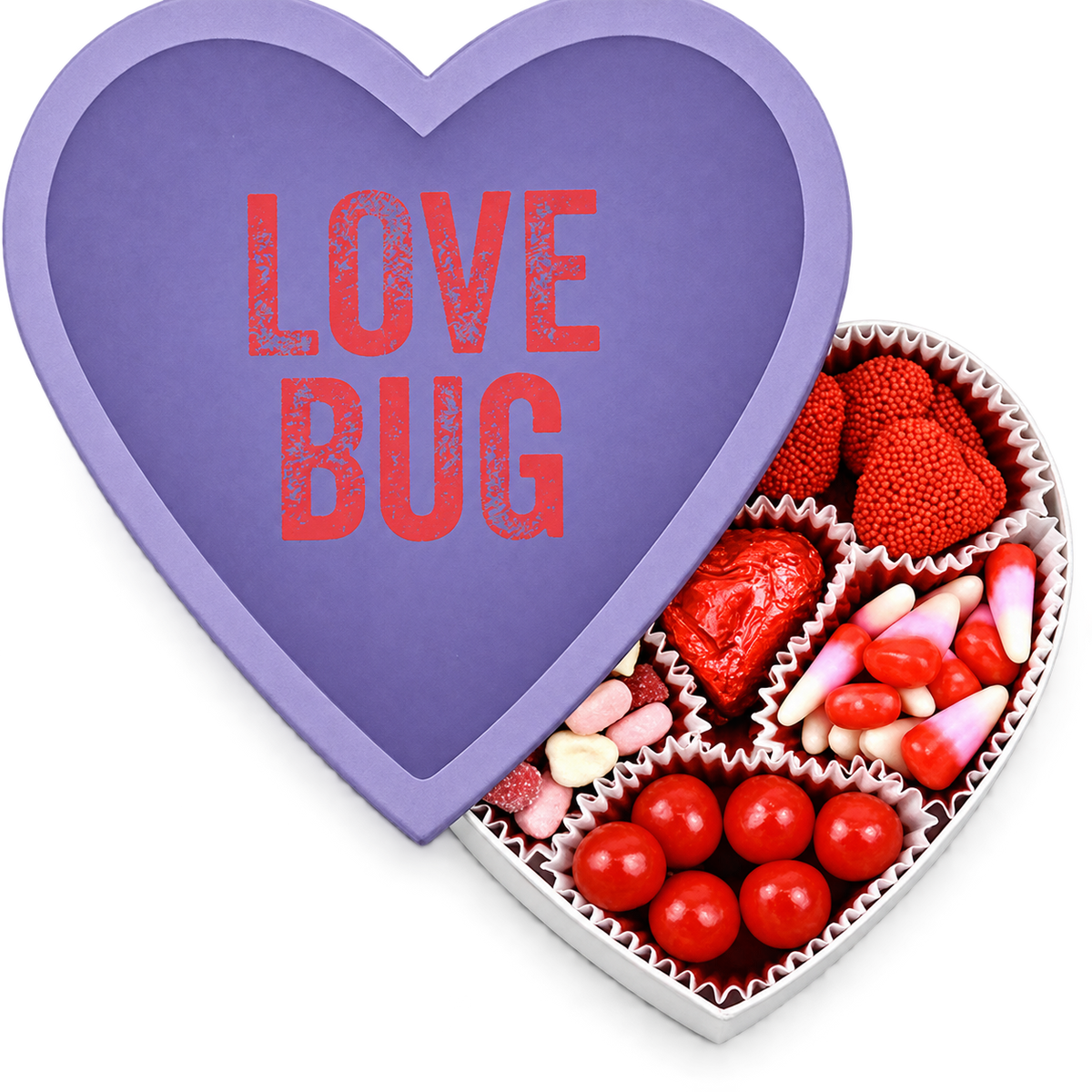 Bright Talk Heart Box filled with Candies (4 oz) - Edelweiss Chocolates - Gourmet Premium Handmade Chocolates made in Beverly Hills and Los Angeles