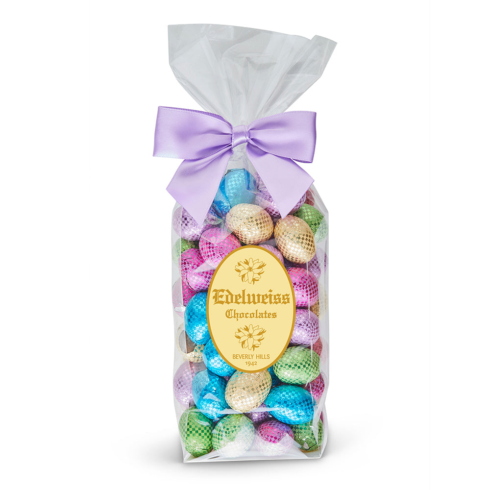 Milk Chocolate Crispy Easter Foiled Eggs - Edelweiss Chocolates