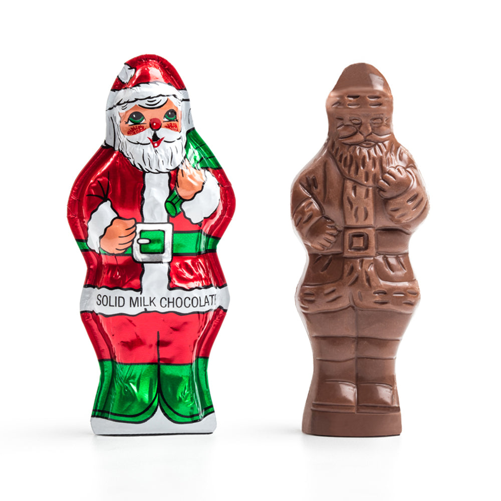 Medium Foiled Gourmet Milk Chocolate Santa - Edelweiss Chocolates