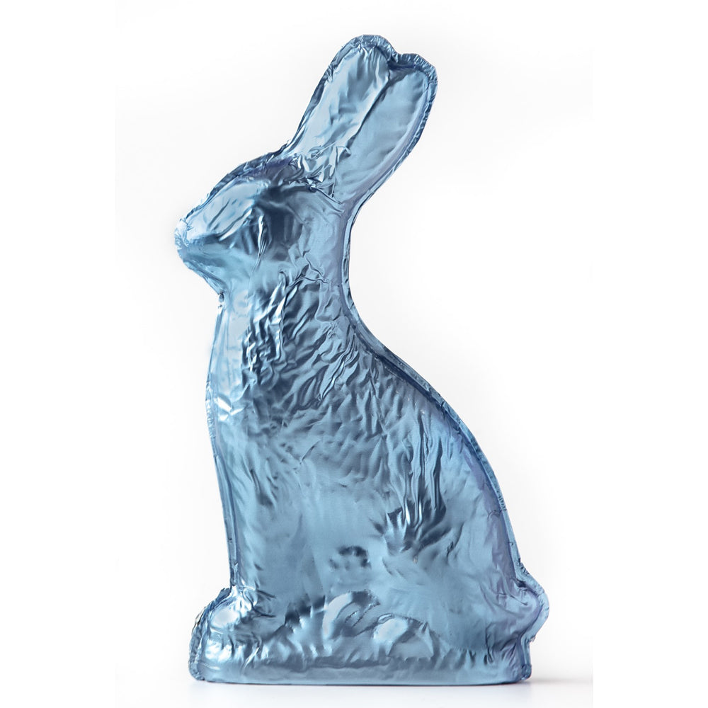 Blue Milk Chocolate Foiled Bunny 15oz