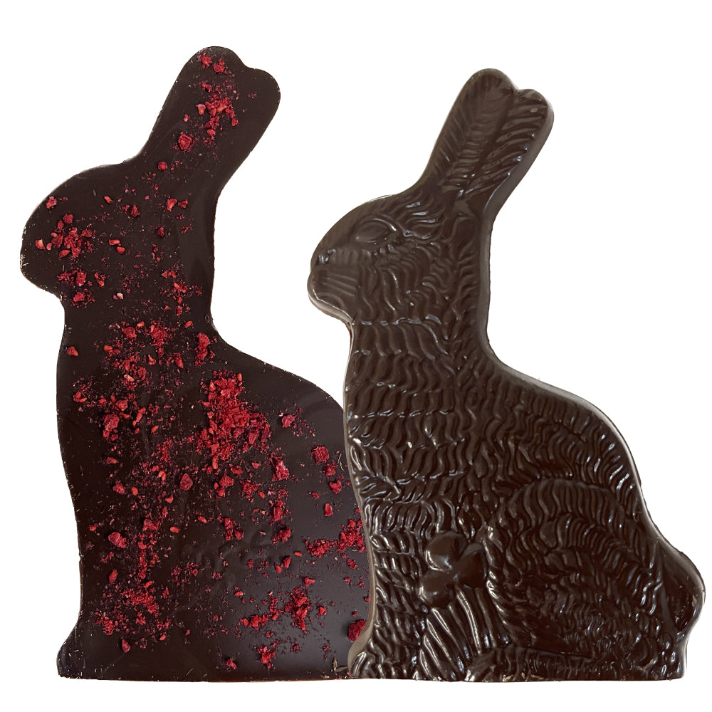 Dark Chocolate Raspberry Bunny Bark - Edelweiss Chocolates - Gourmet Premium Handmade Chocolates made in Beverly Hills and Los Angeles
