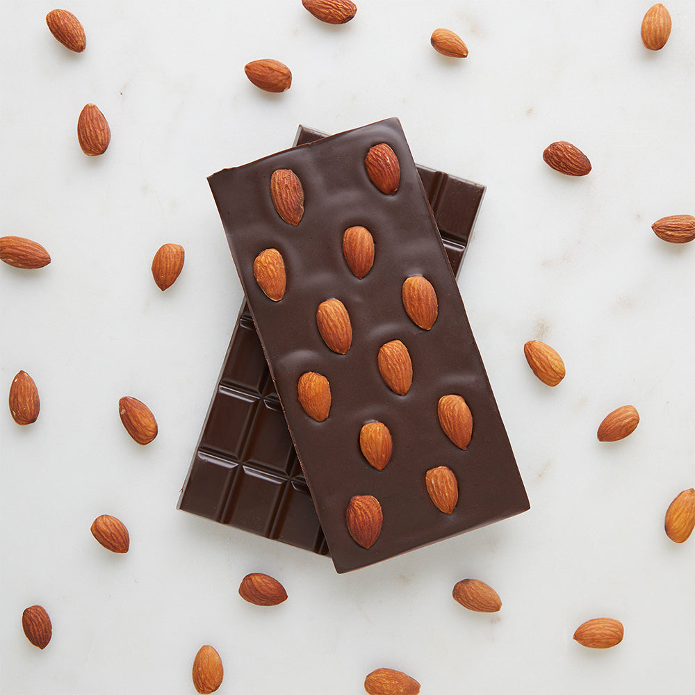 Dark Chocolate Almond Bar - Edelweiss Chocolates