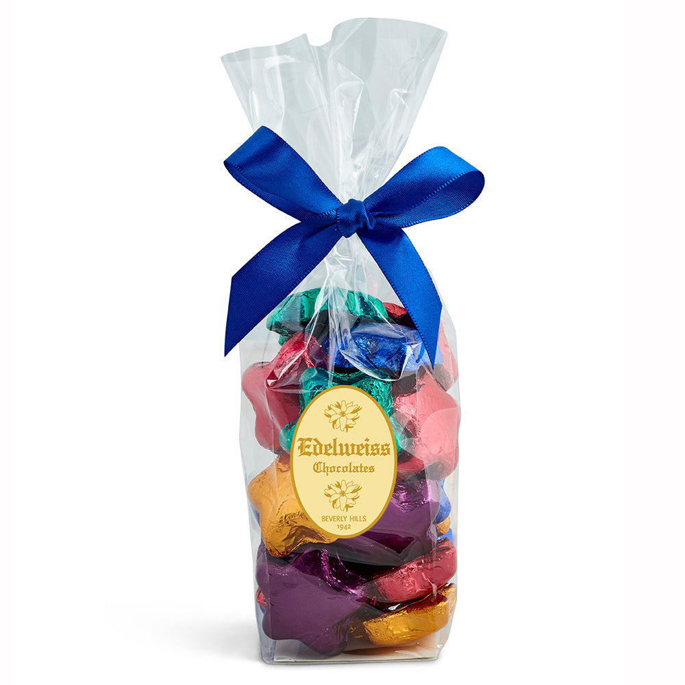 Dark Chocolate Foiled Stars - Edelweiss Chocolates