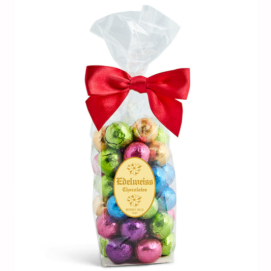 Dark Chocolate Foiled Christmas Balls - Edelweiss Chocolates