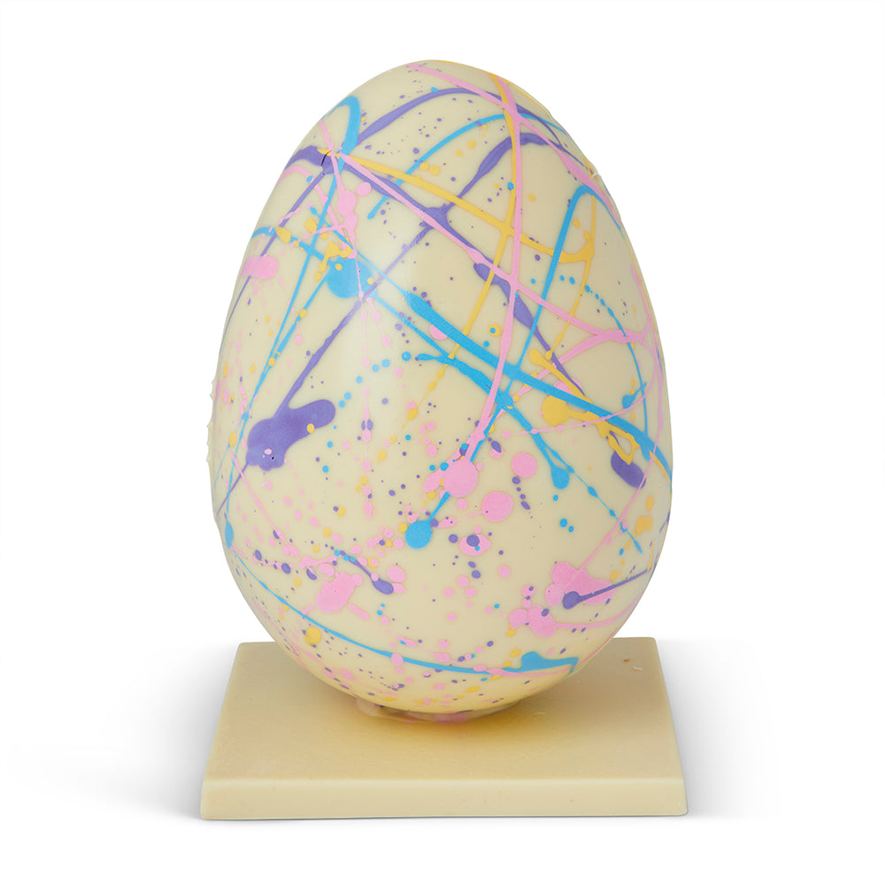 Handmade White Chocolate Speckled Easter Egg - Edelweiss Chocolates