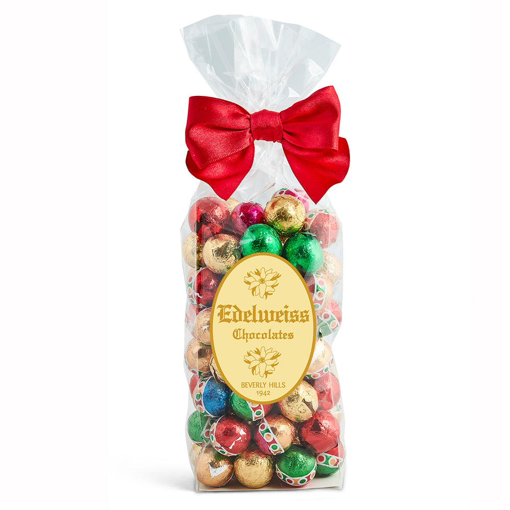 Milk Chocolate Foiled Ornaments - Edelweiss Chocolates