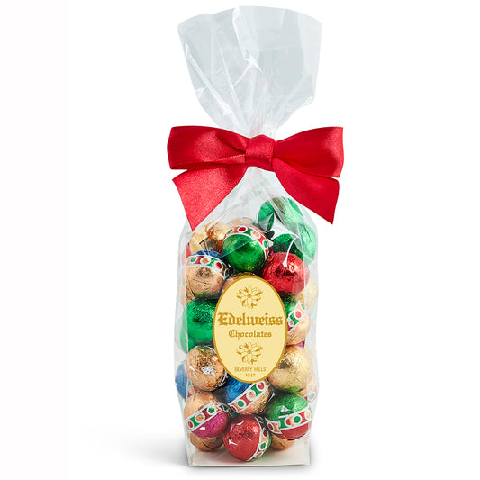 Milk Chocolate Foiled Ornaments - Edelweiss Chocolates
