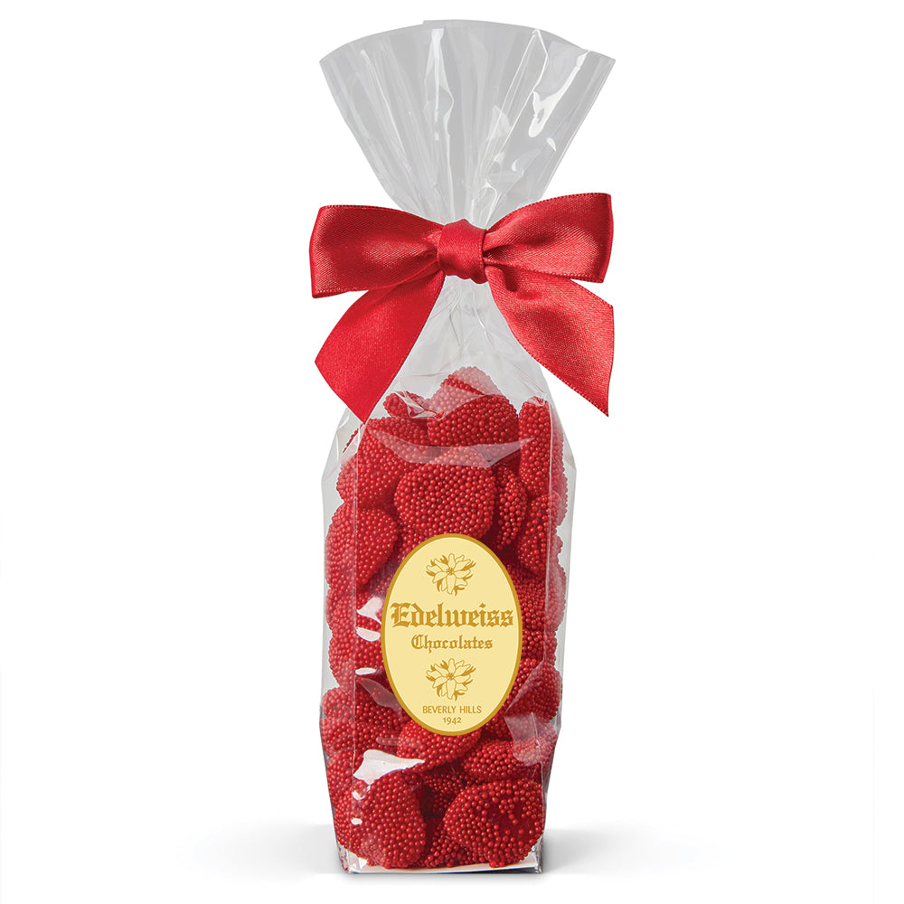 Raspberry Gummy Hearts - Edelweiss Chocolates - Gourmet Premium Handmade Chocolates made in Beverly Hills and Los Angeles
