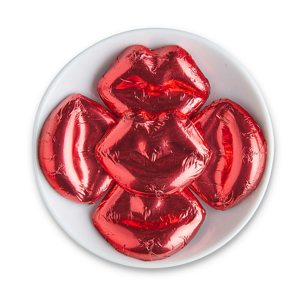 Milk Chocolate Red Foiled Lips - Edelweiss Chocolates