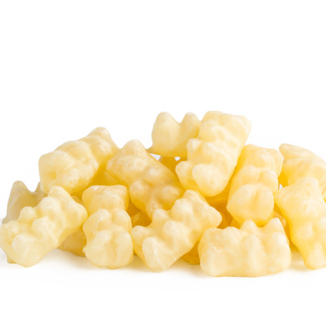 White Chocolate Gummy Bears - Edelweiss Chocolates