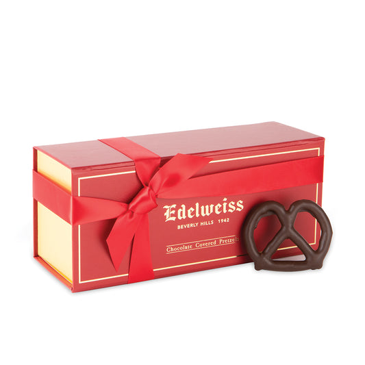 Petite Chocolate Covered Pretzels Gift Box - Edelweiss Chocolates Handmade in Beverly Hills and Los Angeles