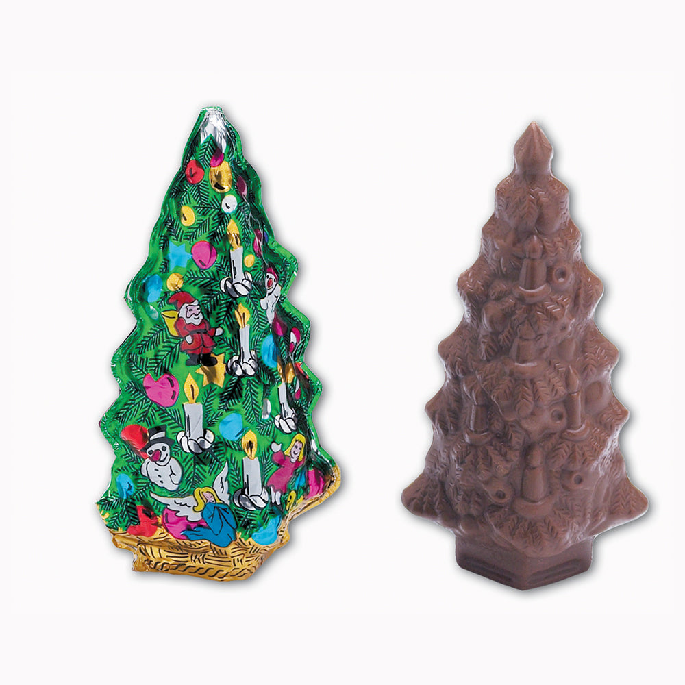 Foiled Gourmet Milk Chocolate Christmas Tree - Edelweiss Chocolates