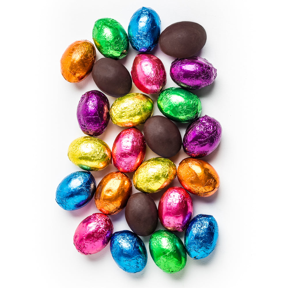 Dark Chocolate Easter Foiled Eggs - Edelweiss Chocolates