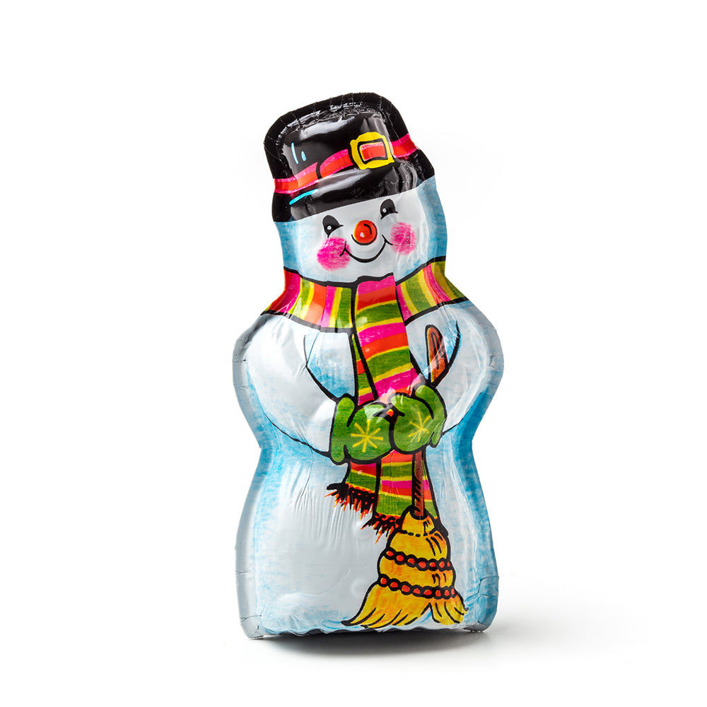 Foiled Gourmet Milk Chocolate Snowman - Edelweiss Chocolates