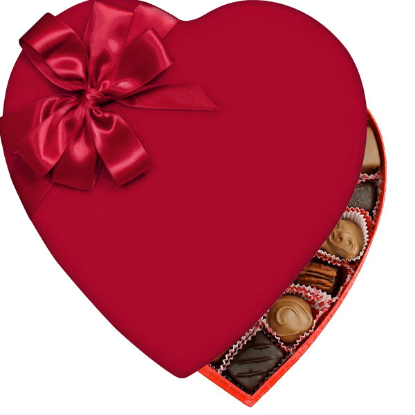 Red Velvet Heart Box (1lb) - Edelweiss Chocolates