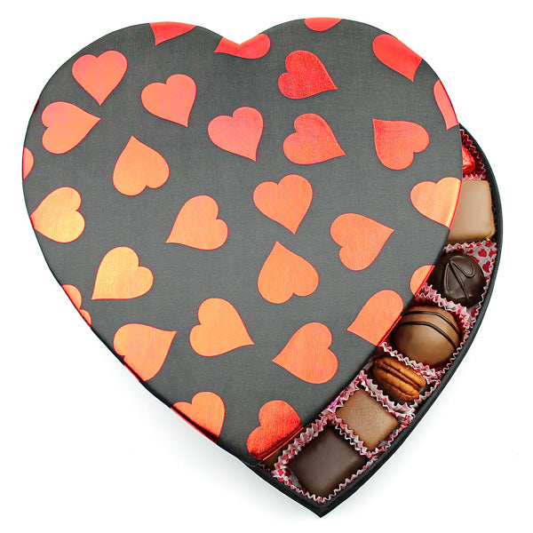 Amour Fabric Heart Box (1lb) - Edelweiss Chocolates