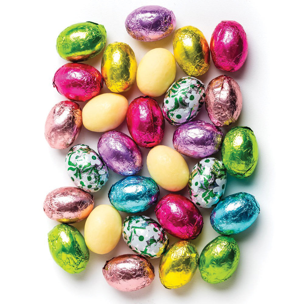 Easter White Chocolate Foiled Eggs Handmade Chocolates in Beverly Hills and Los Angeles