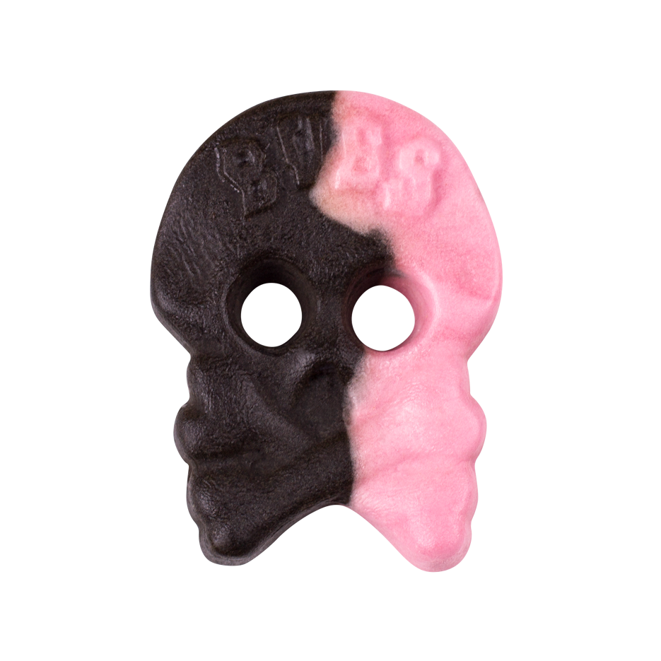 Raspberry Licorice Foam Skulls