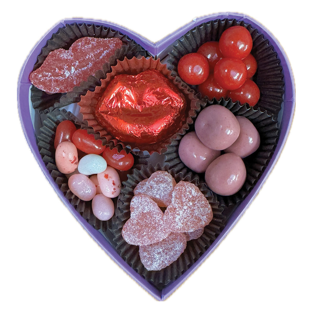 Blue Luv Ya heart box handmade in Beverly Hills and los angeles gourmet chocolate
