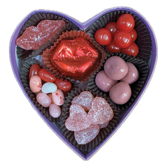 Pink Conversation Hearts (Be Mine) - Candy option available - Edelweiss Chocolates - Gourmet Premium Handmade Chocolates made in Beverly Hills and Los Angeles