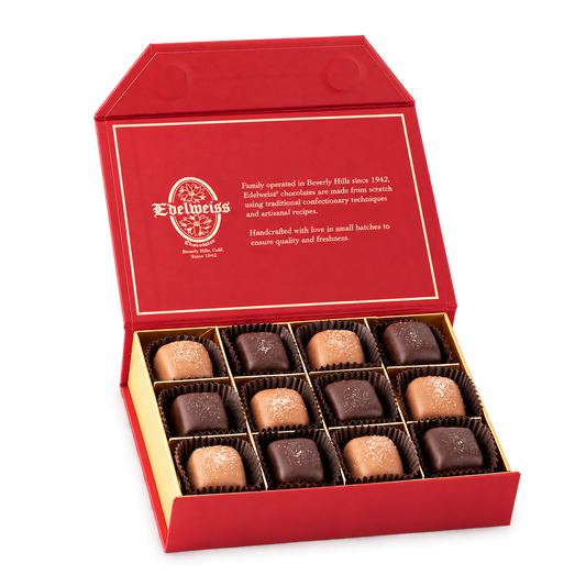 Gourmet Chocolate Sea Salt Caramels handmade in Los Angeles and Beverly Hills