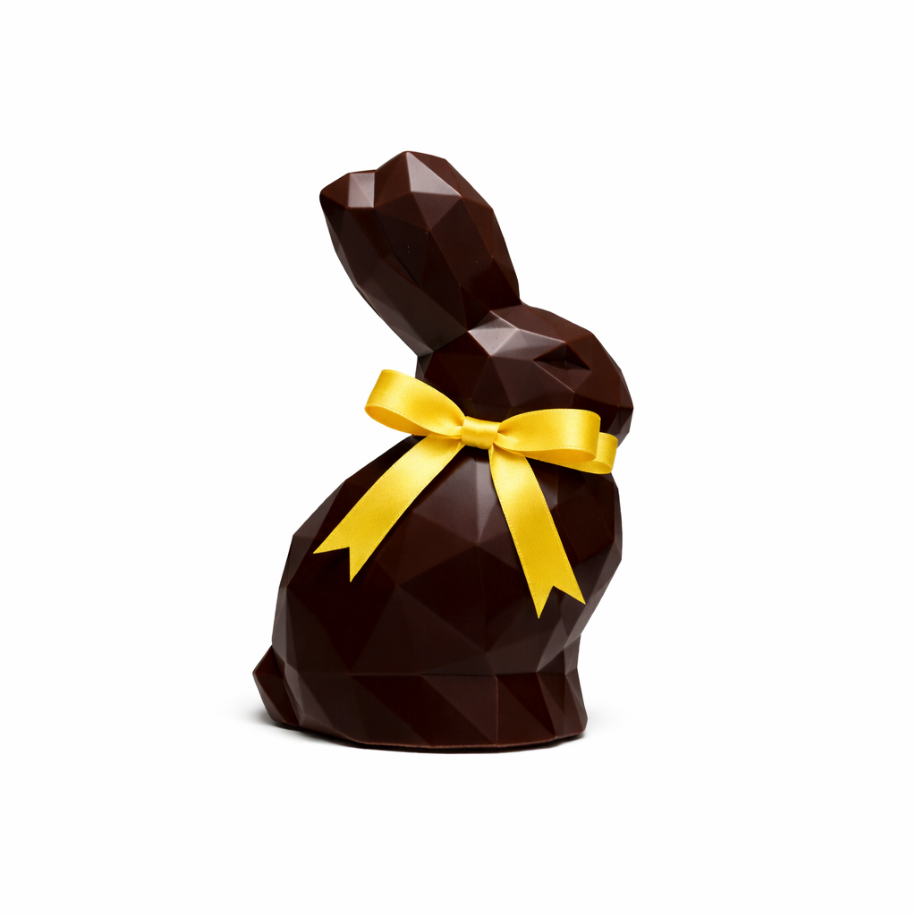 Polycarbonated Chocolate Bunny - Edelweiss Chocolates - Gourmet Premium Handmade Chocolates made in Beverly Hills and Los Angeles