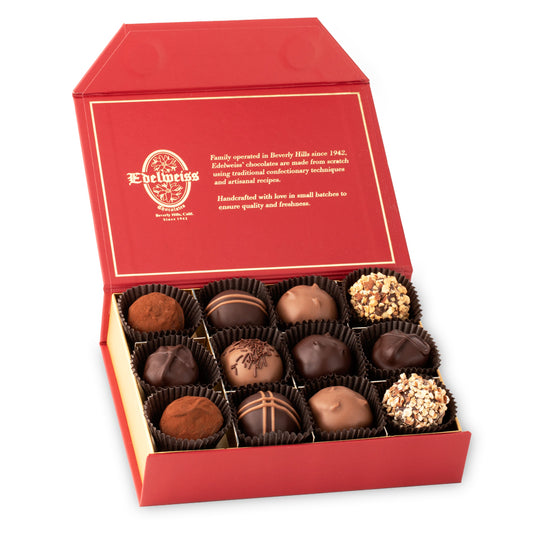 12 Piece Gourmet Handmade Truffle Assortment made in Los Angeles and Beverly Hills