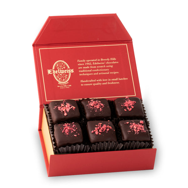 極美品/シリアルNo入】エルヴィスDouble Features 4CD BOX Gourmet Dark Chocolate Raspberry Marshmallow– Edelweiss Chocolates