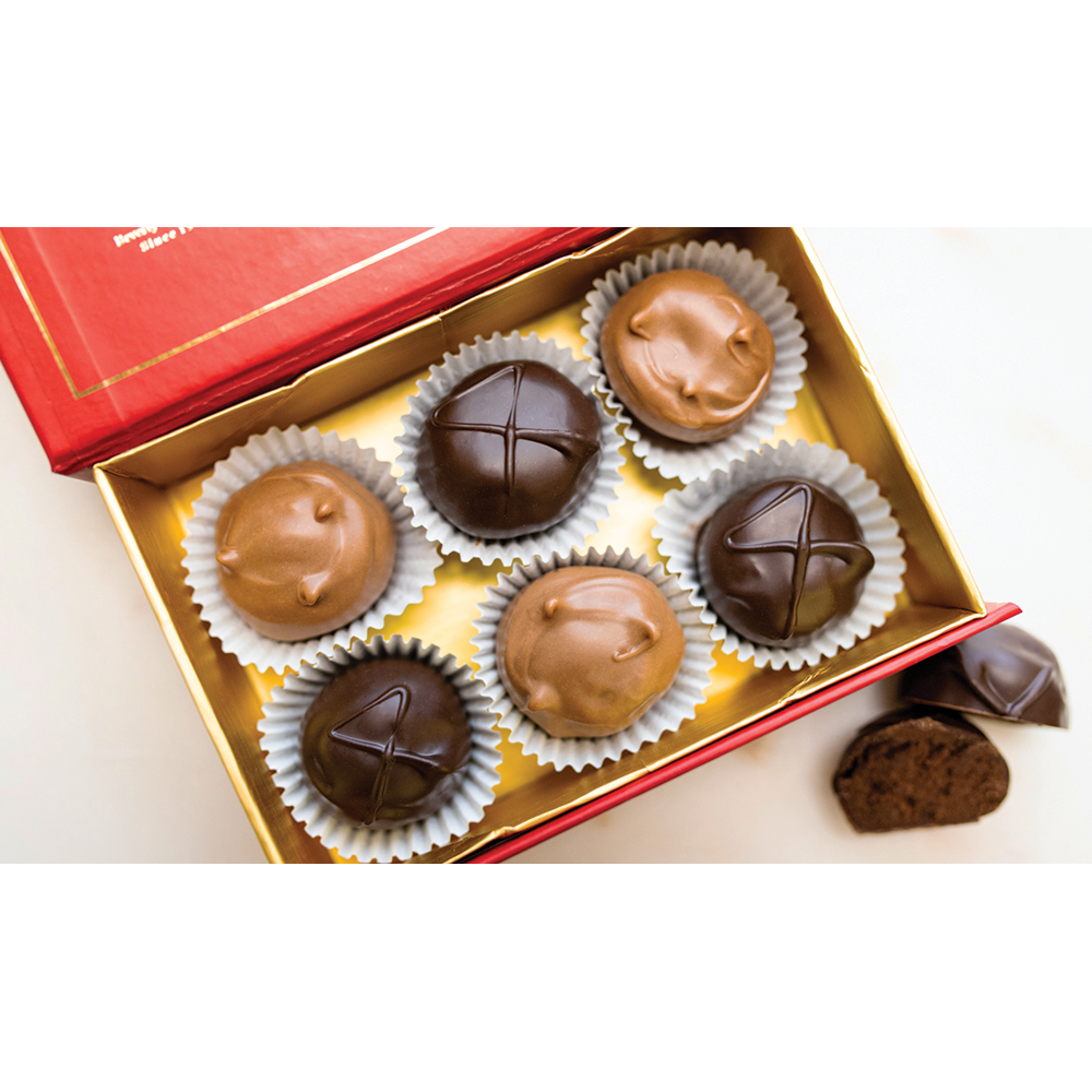 Chocolat Classique Red Box Chocolate Truffles Powdered In Delicious Cacao  Soft Drops 7 Ounce Box