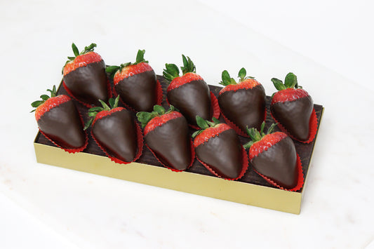 Chocolate Covered Strawberries (10 Piece Gift Box) - Edelweiss Chocolates