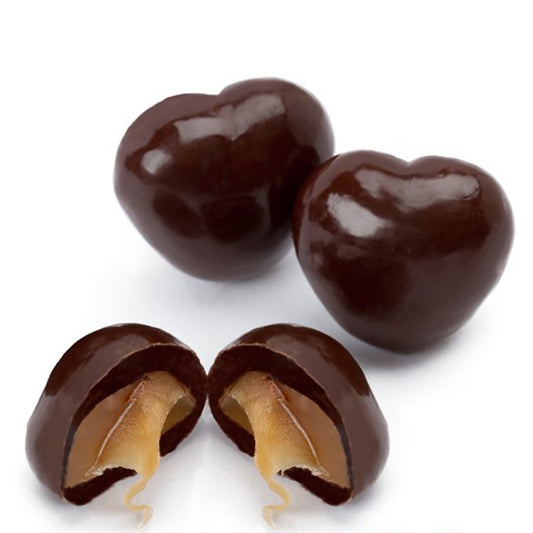 Dark Chocolate Caramel Hearts - Edelweiss Chocolates