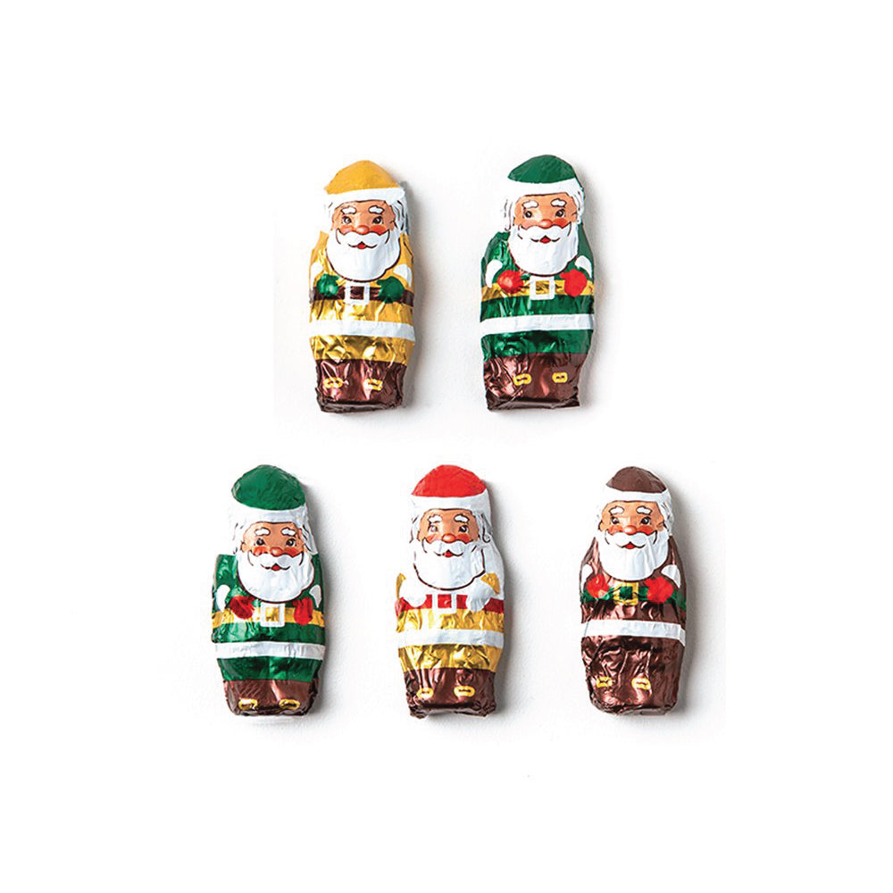 Dark Chocolate Foiled Santas - Edelweiss Chocolates