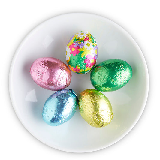 Milk Chocolate Easter Foiled Eggs - Edelweiss Chocolates