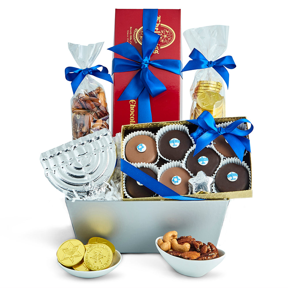 Hanukkah Gift Basket - Edelweiss Chocolates