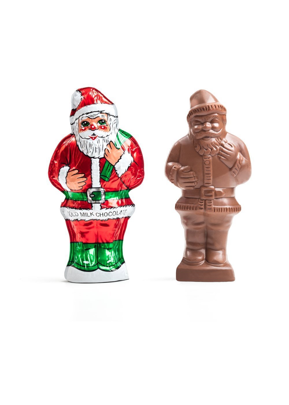 Large Solid Gourmet Milk Chocolate Santa - Edelweiss Chocolates - Gourmet Premium Handmade Chocolates made in Beverly Hills and Los Angeles