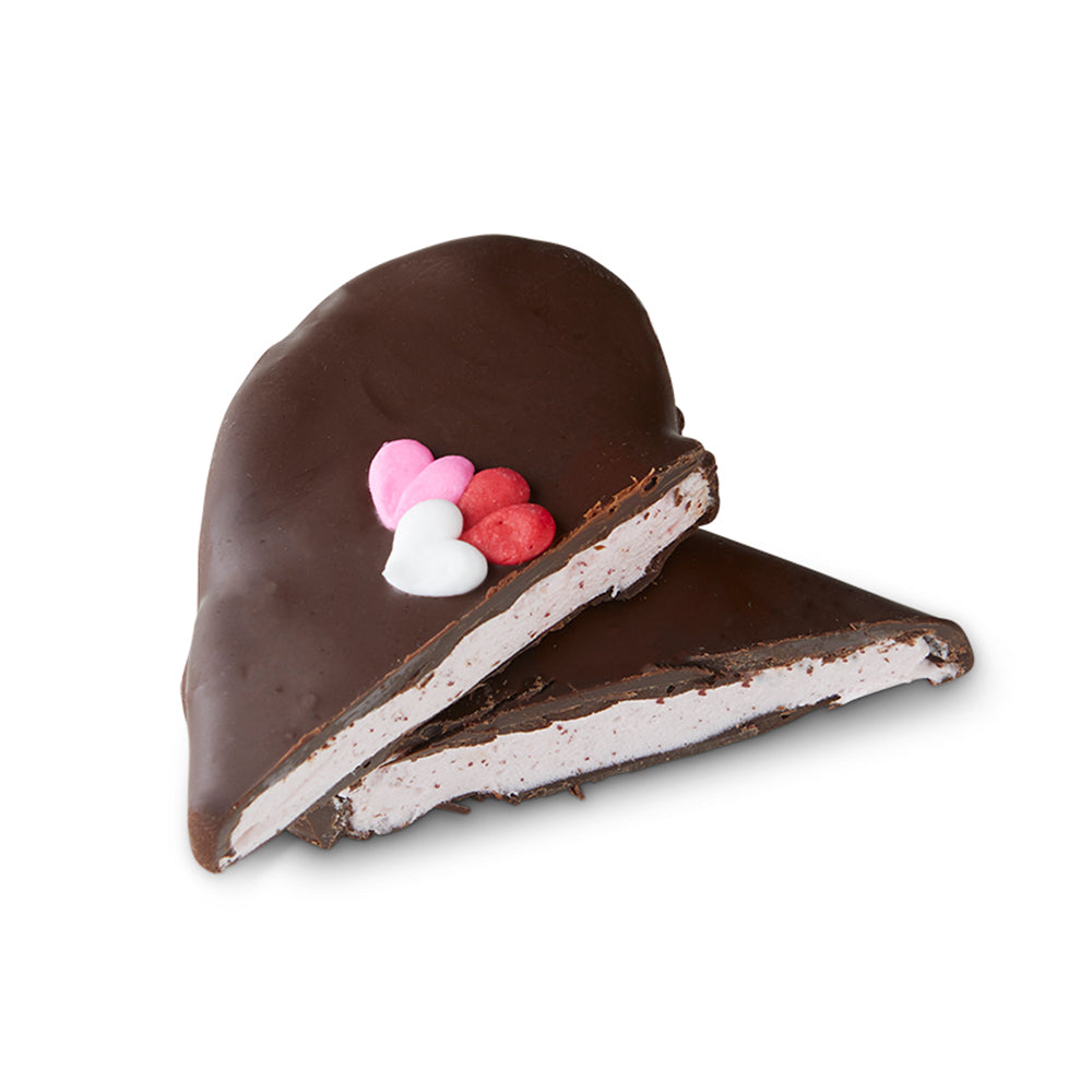Chocolate Raspberry Marshmallow Hearts - Edelweiss Chocolates