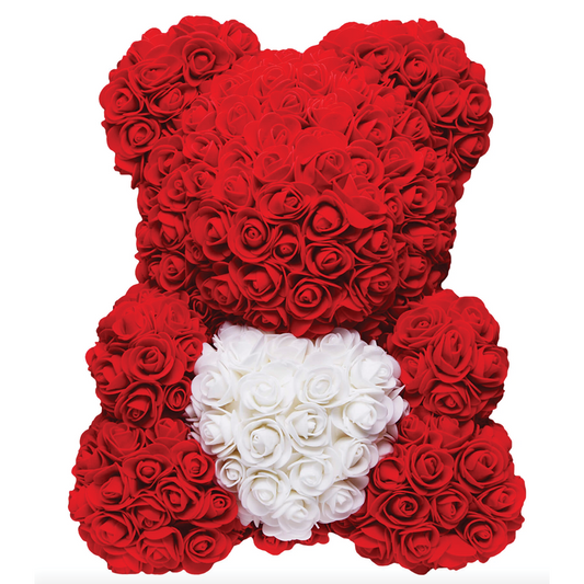 Red Rose Bear - Edelweiss Chocolates - Gourmet Premium Handmade Chocolates made in Beverly Hills and Los Angeles