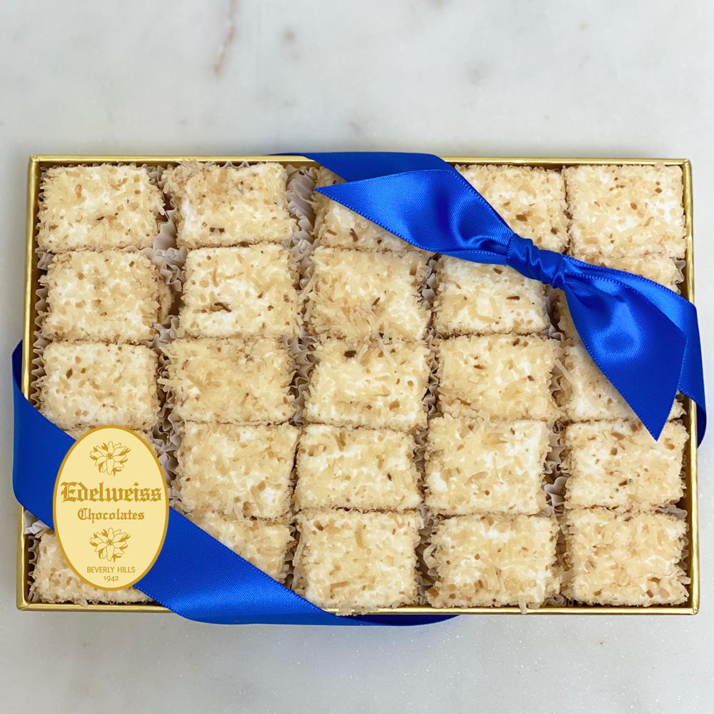 Coconut Marshmallows "Macaroons Style" (Small Gift Box) - Edelweiss Chocolates