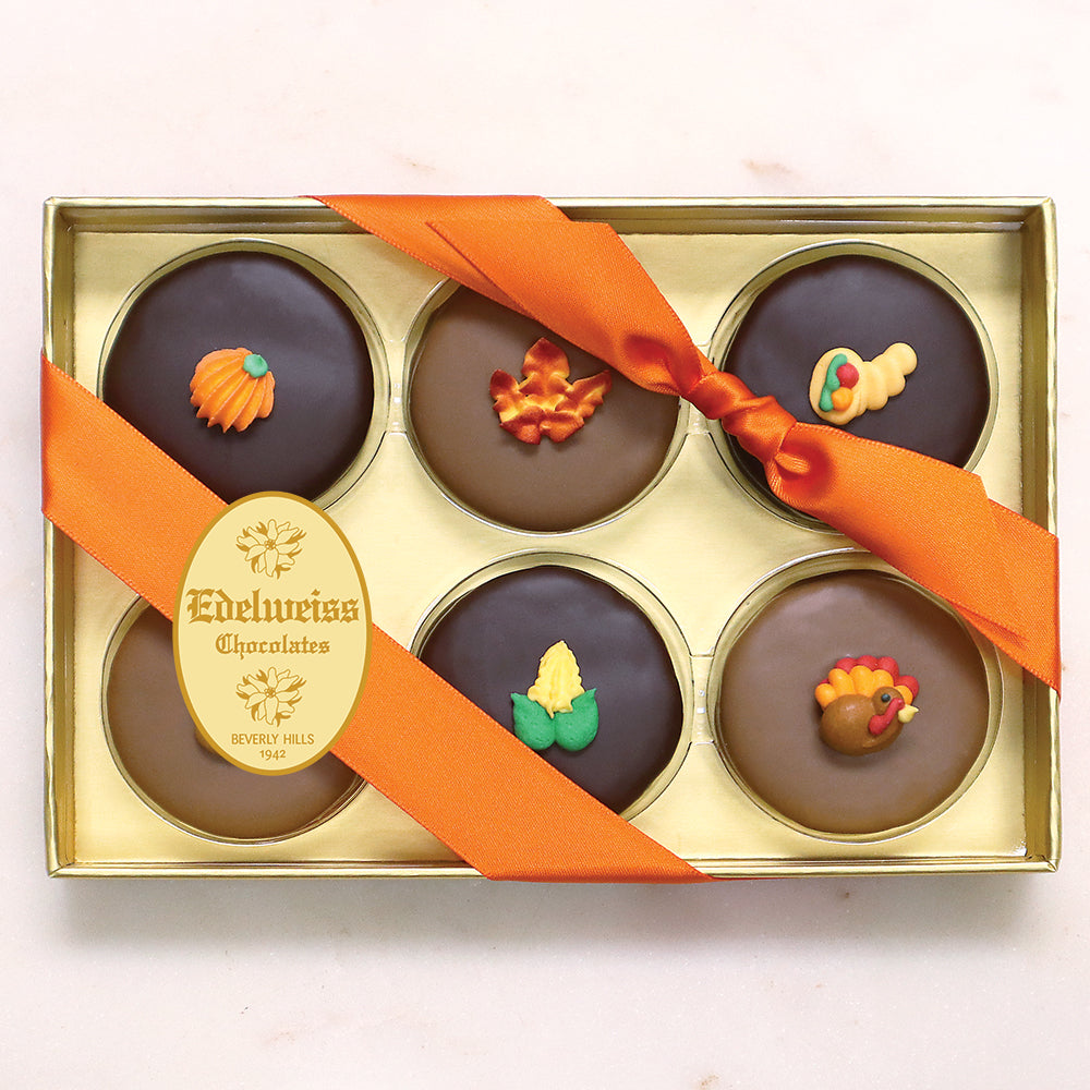Gourmet Handmade Chocolate Thanksgiving Oreos (6 Piece Gift Box) - Edelweiss Chocolates