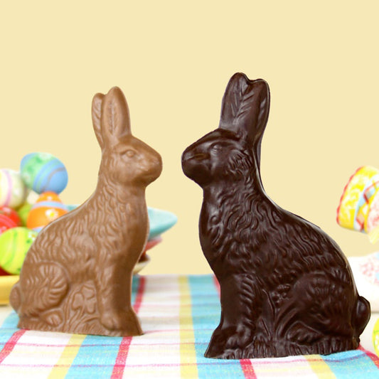 Small Sitting Chocolate Bunny (Solid) - Edelweiss Chocolates