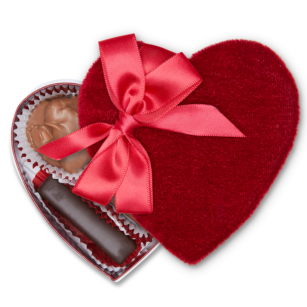 Red Velvet Heart Box (2 oz) - Edelweiss Chocolates