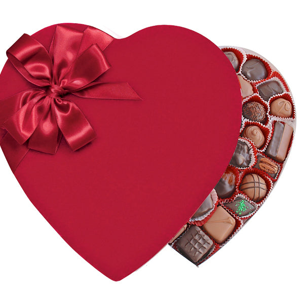 Red Velvet Heart Box (2lb) - Edelweiss Chocolates