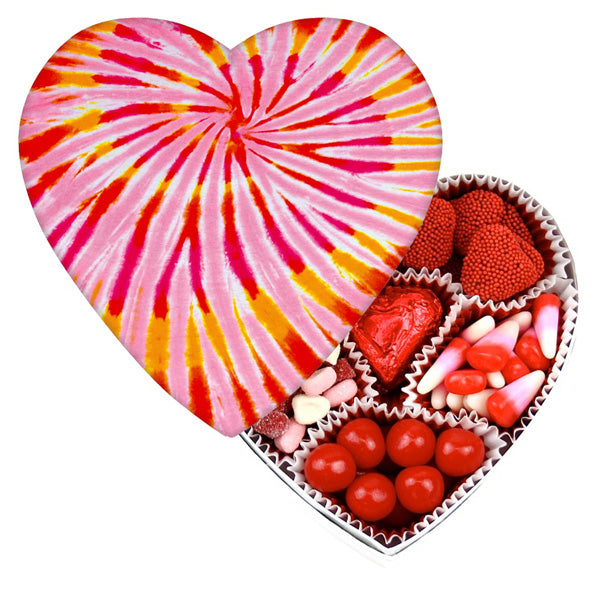 Tie Dye Heart Box - Edelweiss Chocolates